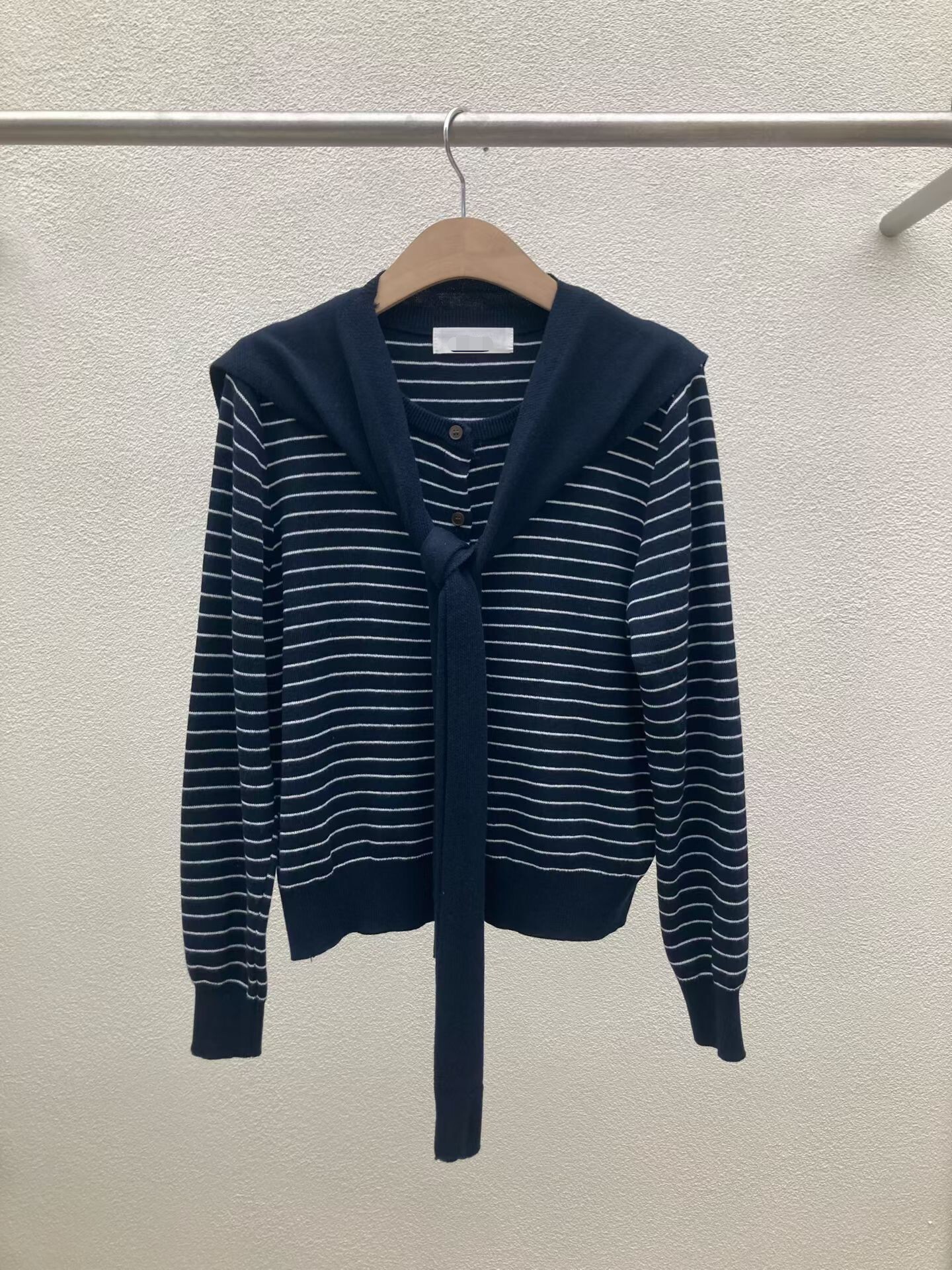 橫條小外套＋披肩