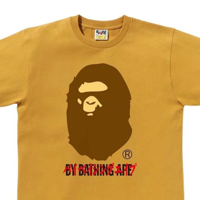 BAPE Katakana Tee 片假名 日文 猿人頭 短袖 黃色 BAPE-599CM [台灣現貨]