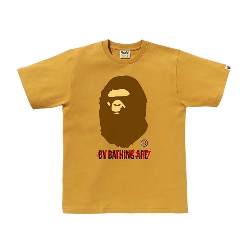 BAPE Katakana Tee 片假名 日文 猿人頭 短袖 黃色 BAPE-599CM [台灣現貨]