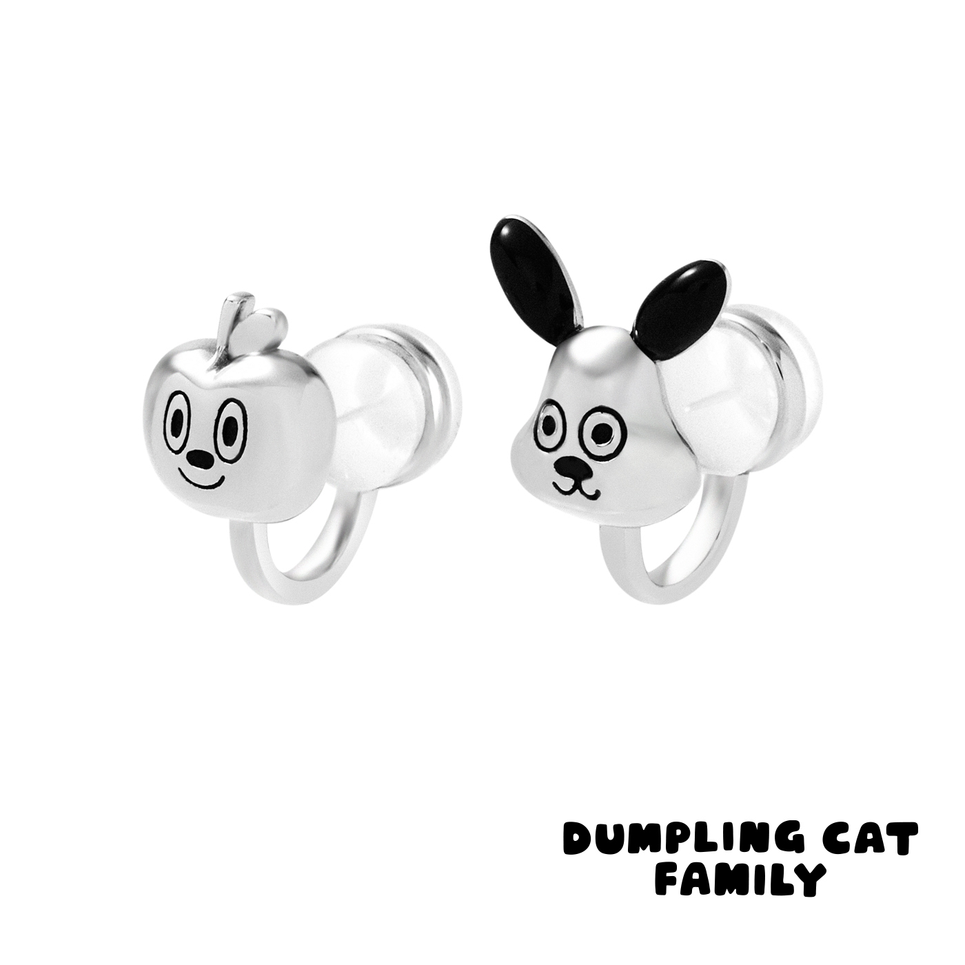 餃貓,狗勾,蘋果,耳夾,平價飾品