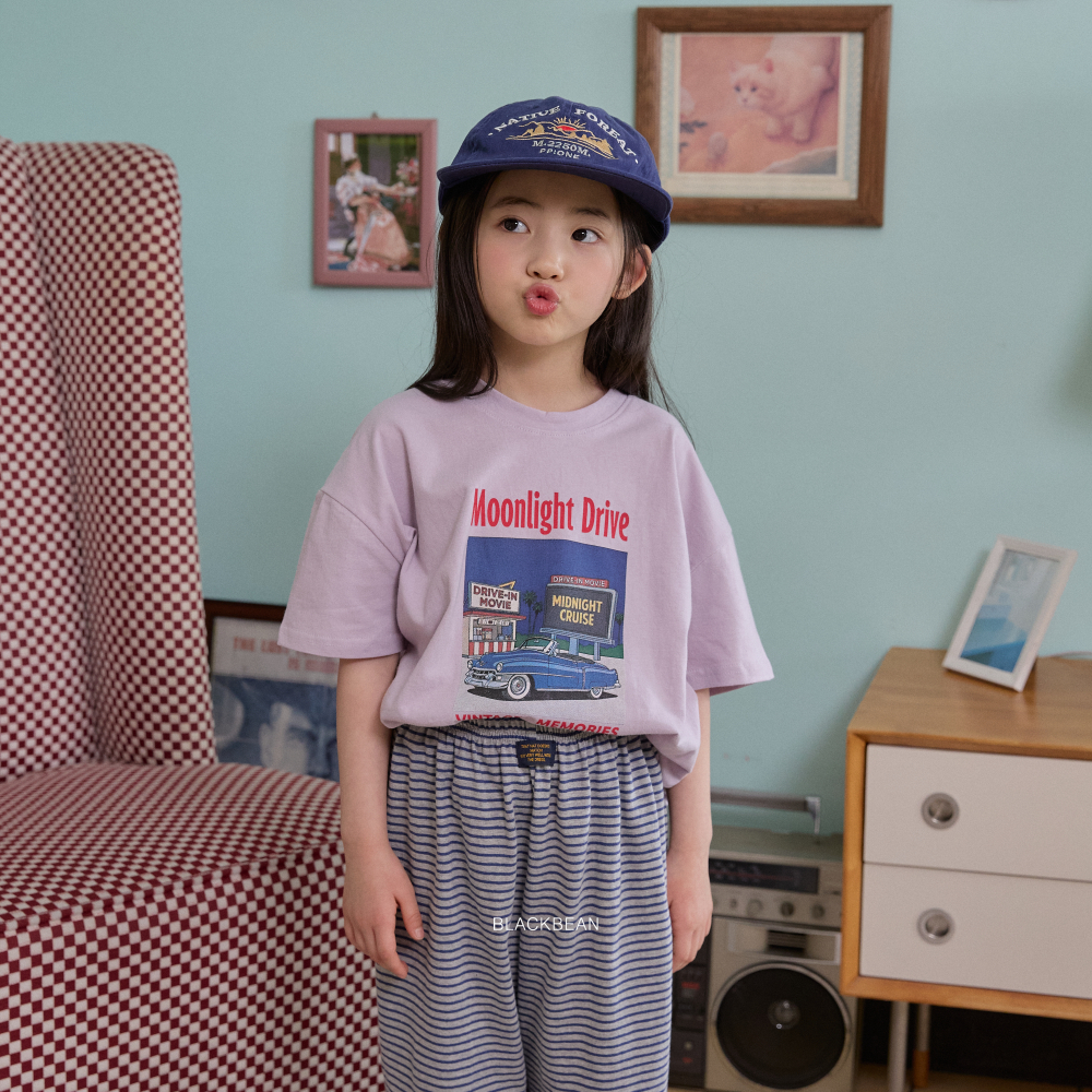 90-120 BLA 布標舒適橫紋棉褲 2色