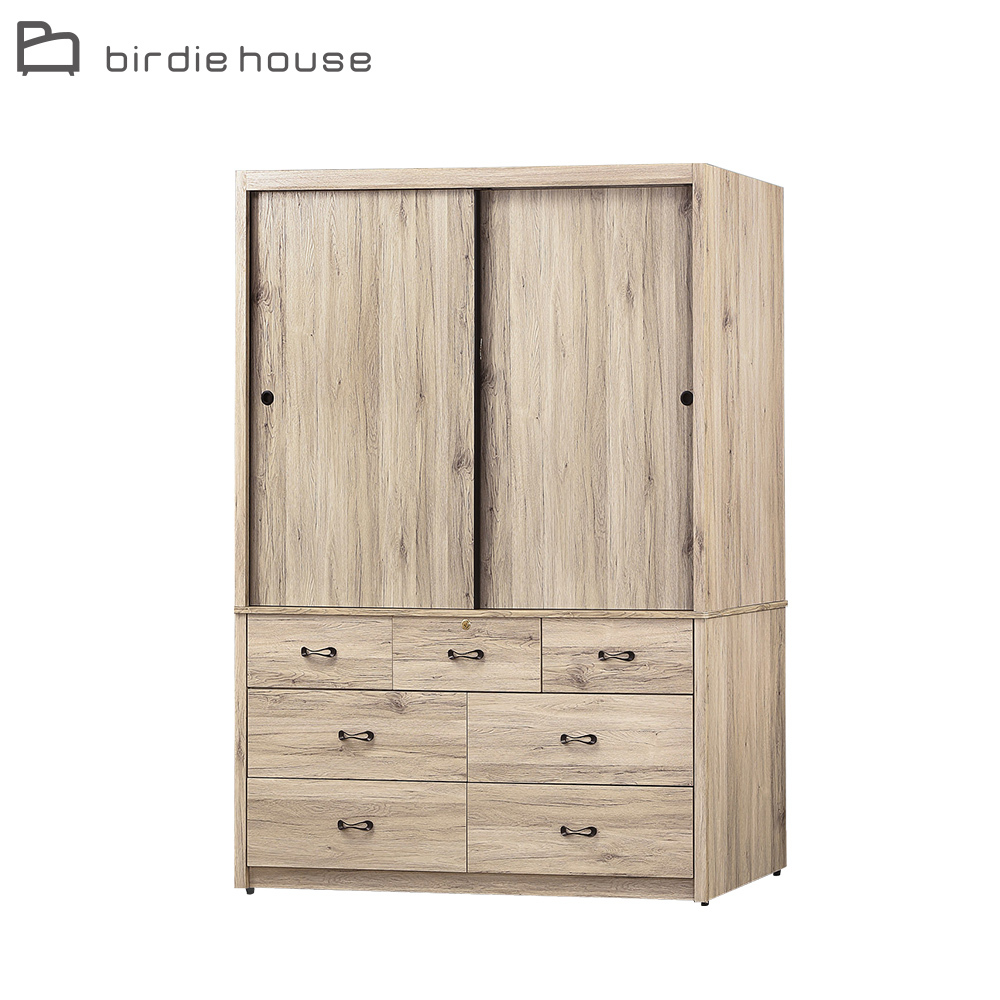 柏蒂家居-卡爾5.1尺上推門七抽衣櫃/衣櫥