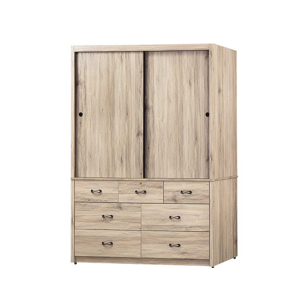 柏蒂家居-卡爾5.1尺上推門七抽衣櫃/衣櫥