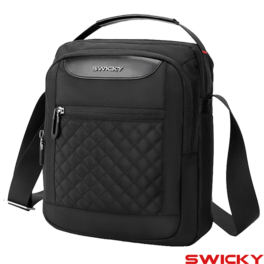 【SWICKY】 多功能商務側背包/收納包/男包(黑)