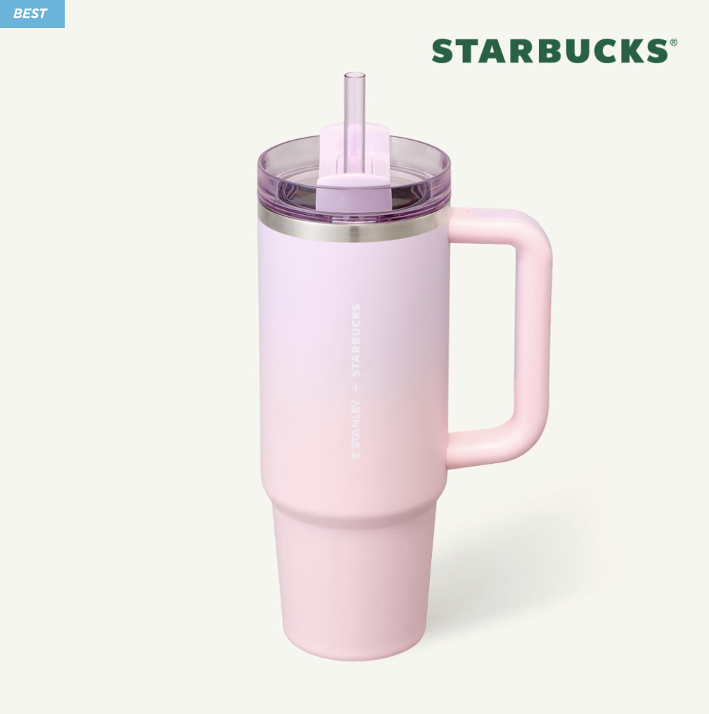 STARBUCKS x STANLEY SS Blooming Kentzer 真空不鏽鋼吸管杯 — 887ml (30oz)