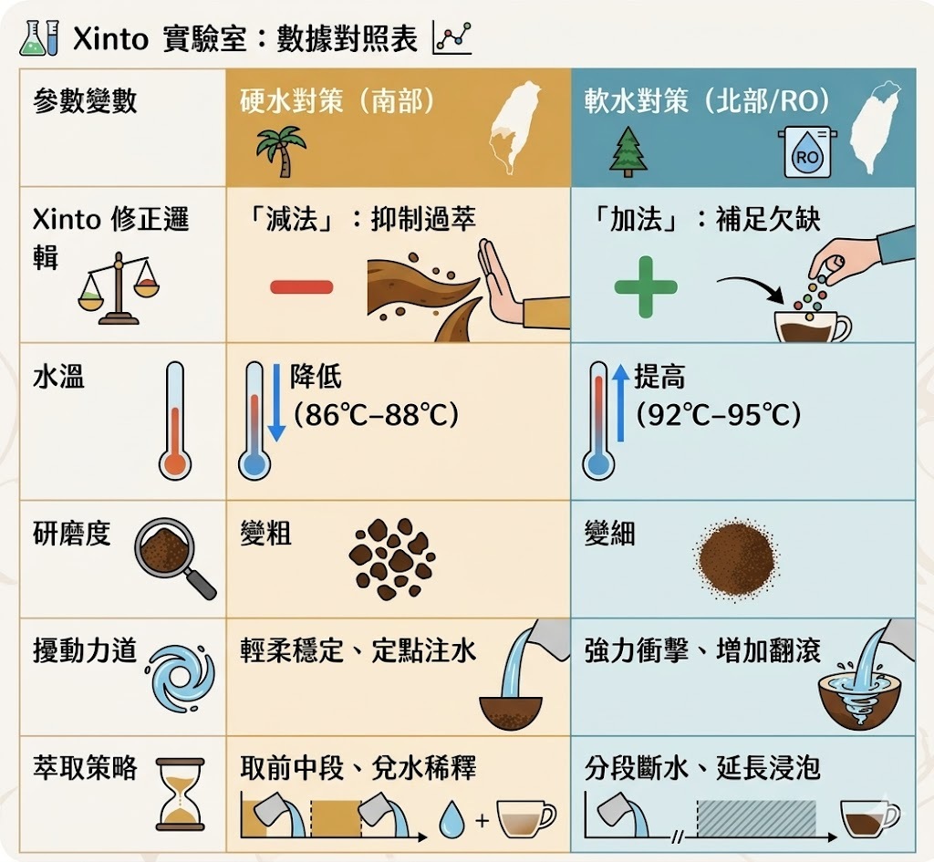 【Xinto 咖啡實驗室】打破軟硬水風味落差:兩套參數救回你的居家萃取