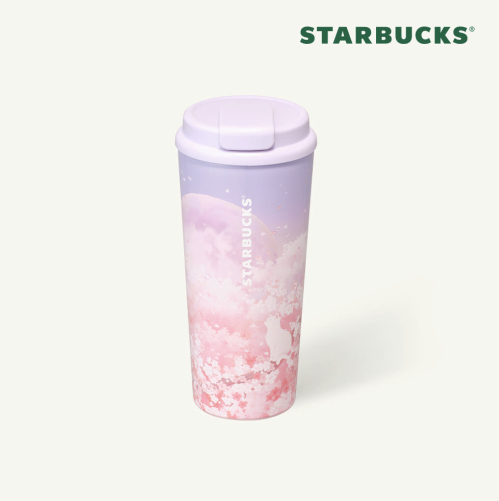 STARBUCKS SS Blooming Momo Tobi 真空不鏽鋼隨行杯 — 473ml (16oz)
