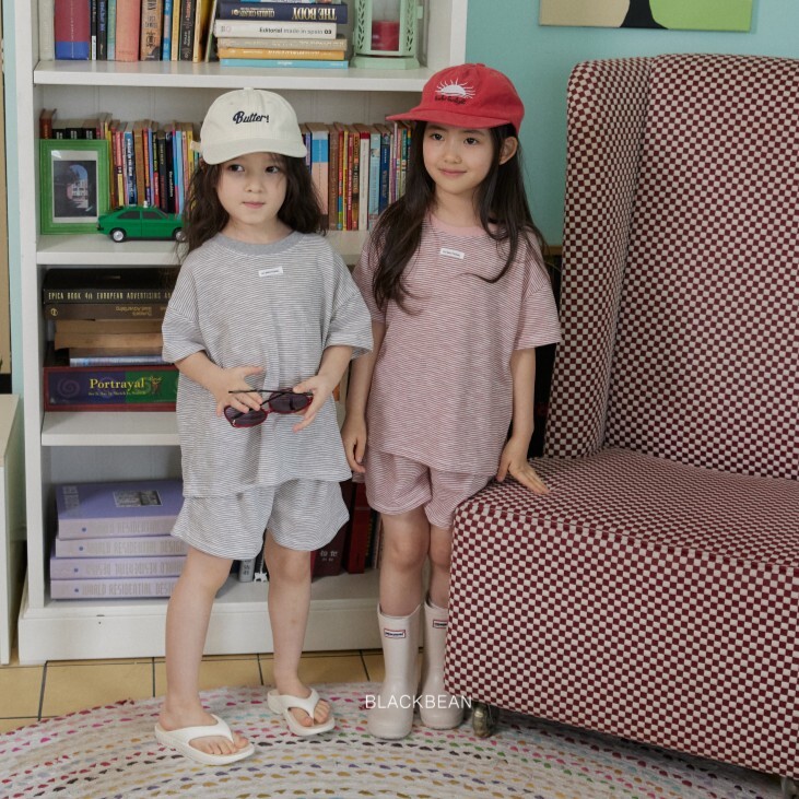 90-120 BLA 細紋短褲套裝 2色