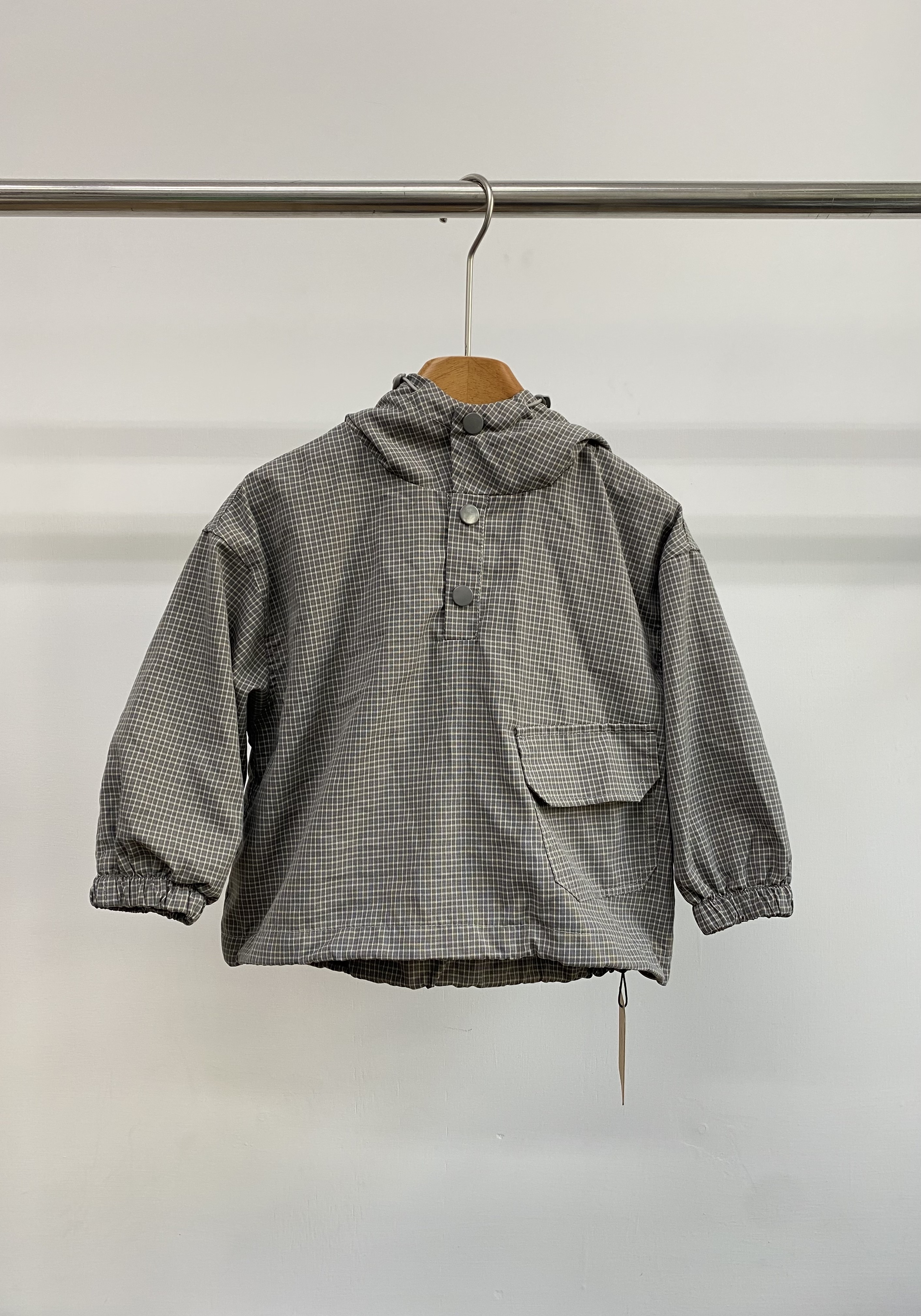 A04661格紋連帽上衣