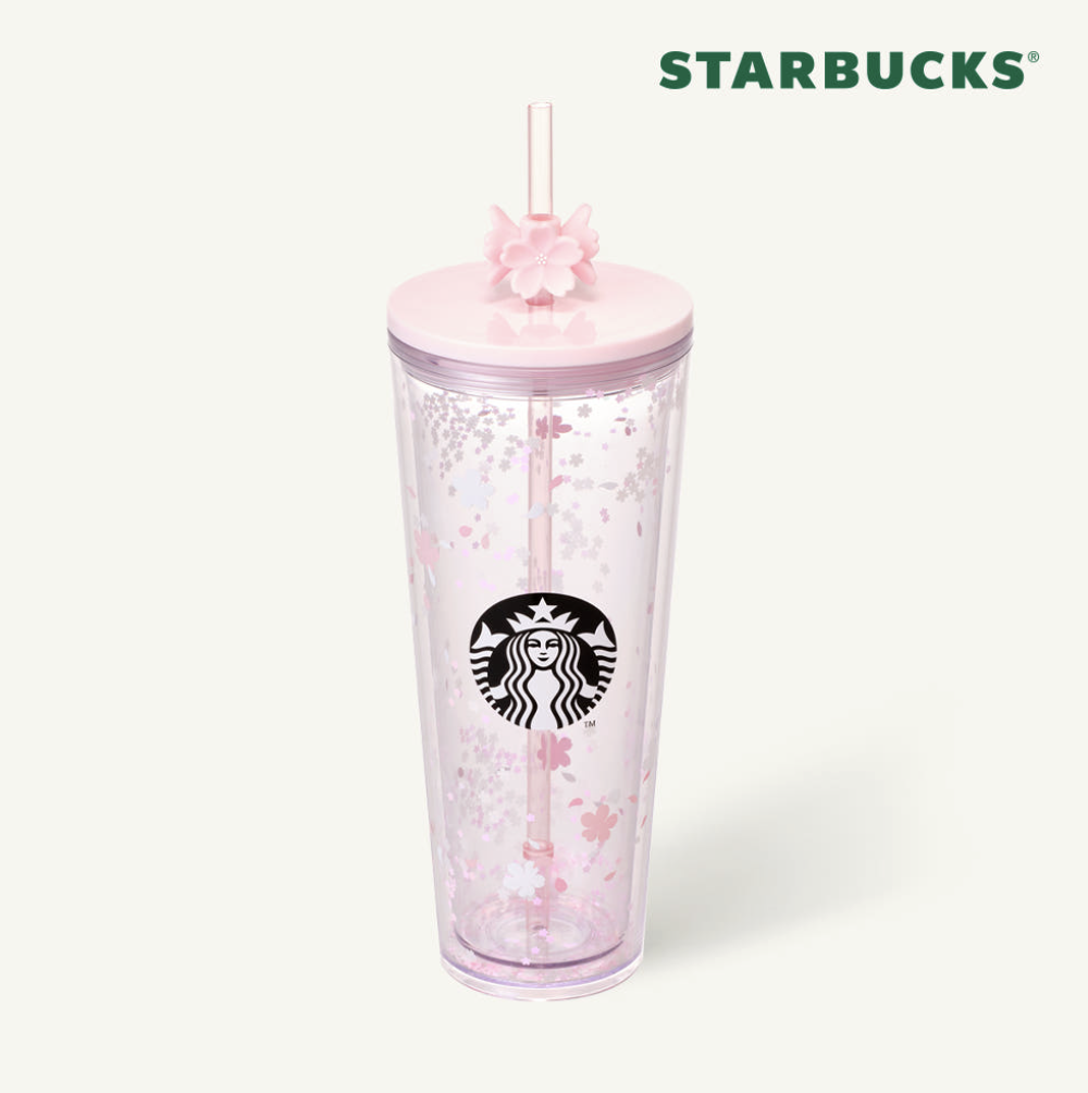 STARBUCKS Blooming Flower Cold Cup 雙層冷飲吸管杯 — 710ml (24oz)