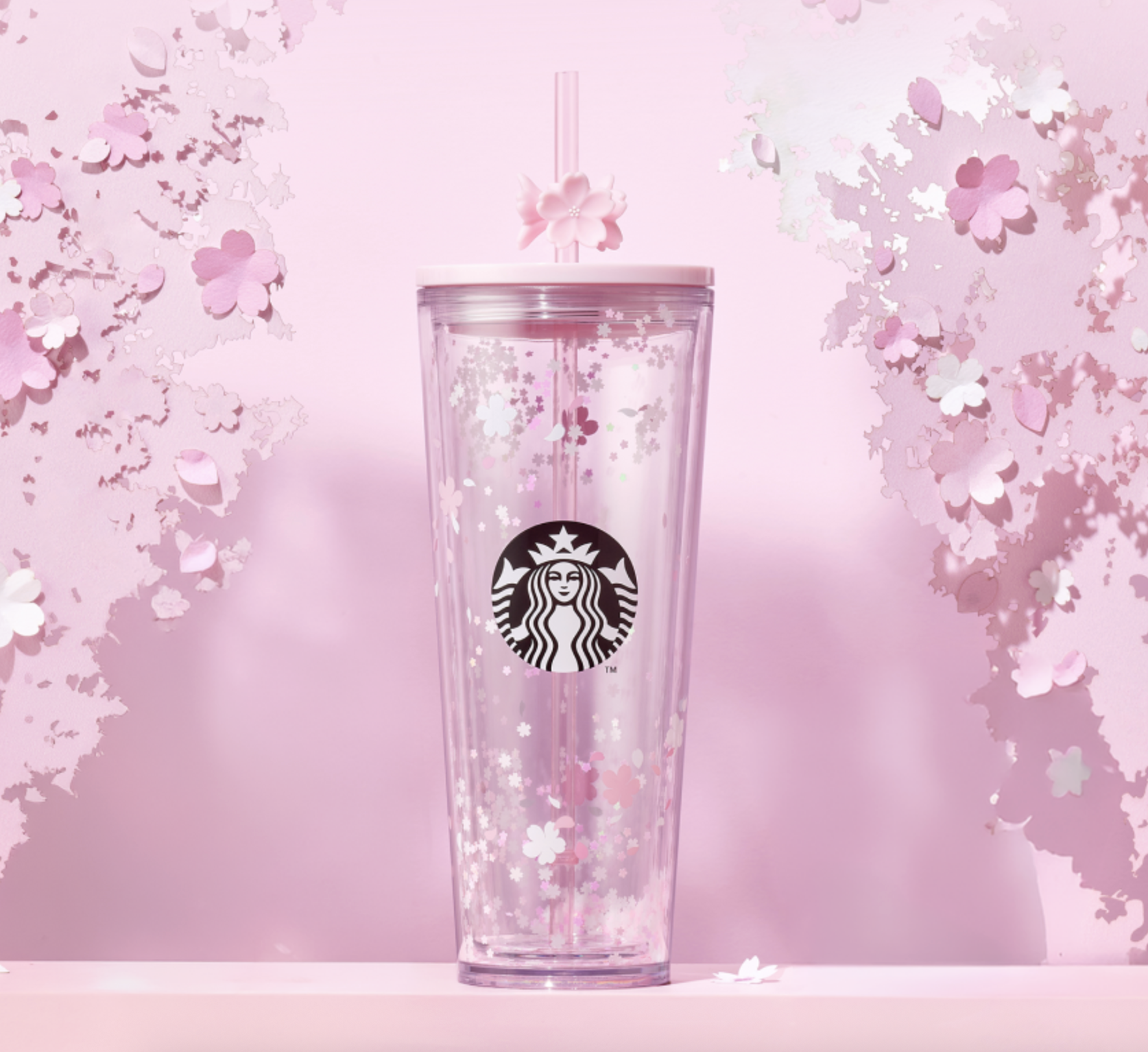 STARBUCKS Blooming Flower Cold Cup 雙層冷飲吸管杯 — 710ml (24oz)