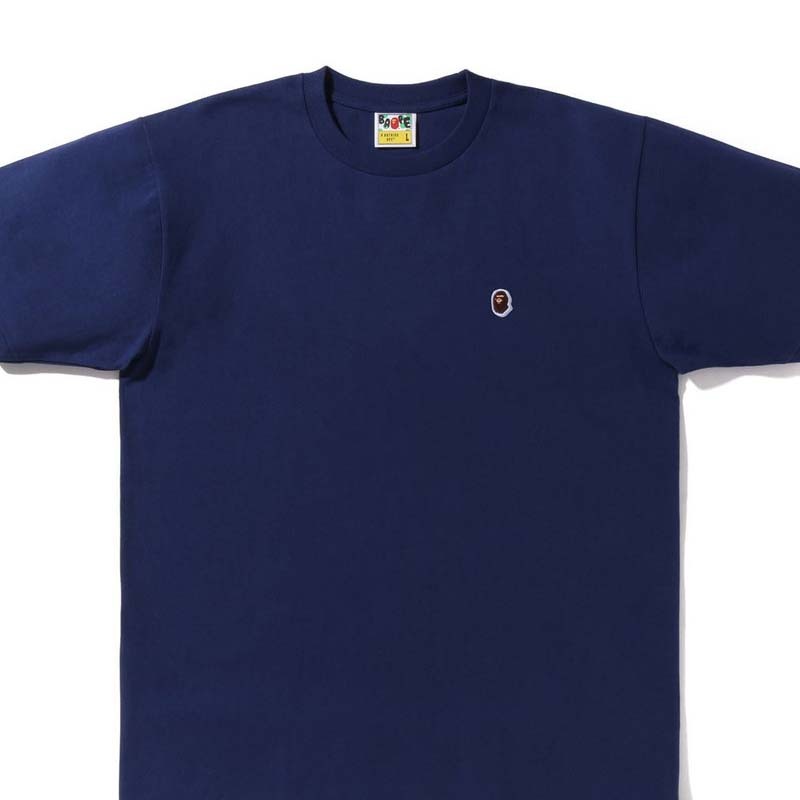 BAPE Ape Head One Point Tee 小猿人頭 短袖 深藍色 BAPE-600CM [台灣現貨]