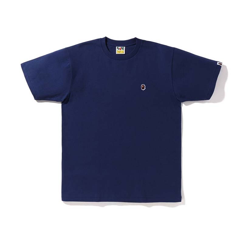 BAPE Ape Head One Point Tee 小猿人頭 短袖 深藍色 BAPE-600CM [台灣現貨]