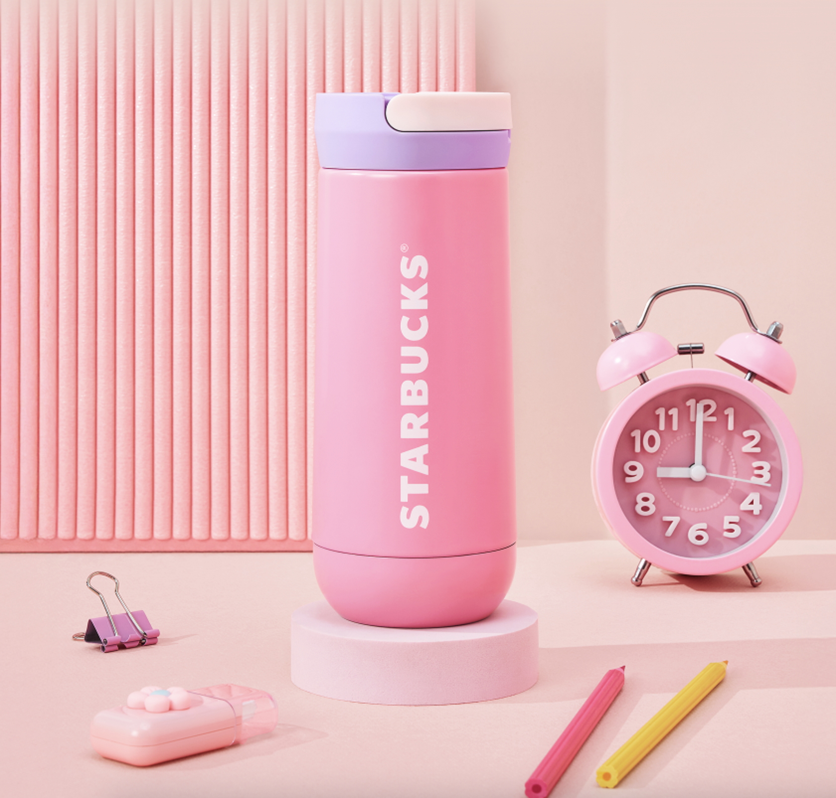 STARBUCKS SS Pink Nasu 真空不鏽鋼隨行杯 — 355ml (12oz)