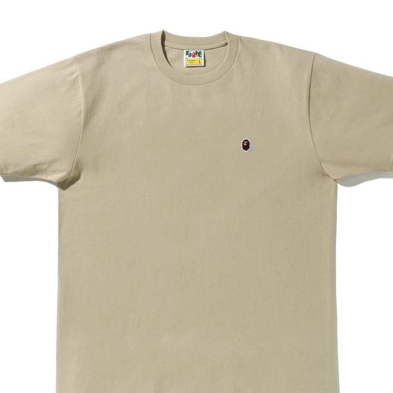 BAPE Ape Head One Point Tee 小猿人頭 短袖 卡其色 BAPE-602CM [台灣現貨]