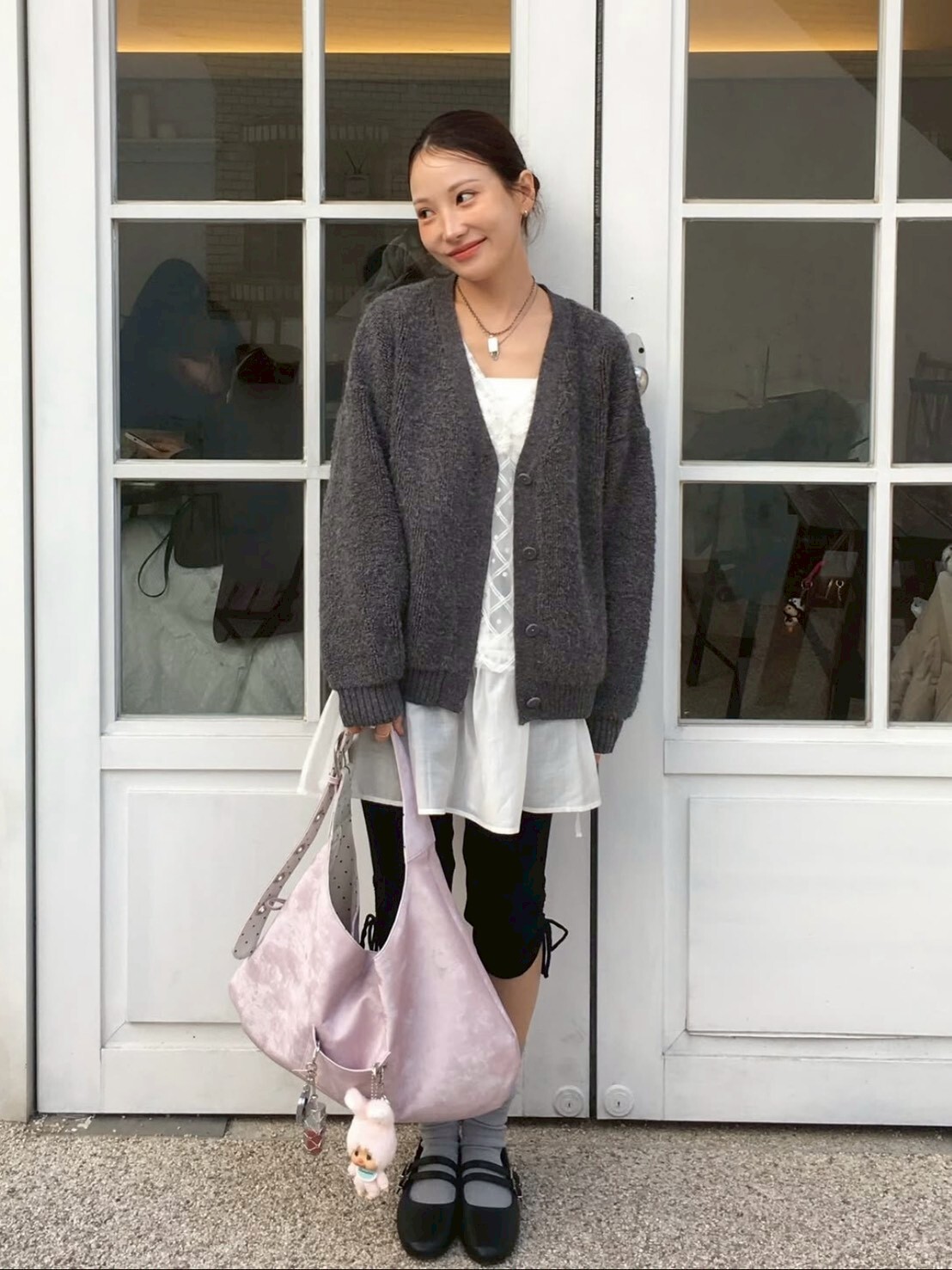 LETERIE 棉花糖白波點雙面單肩包 三色