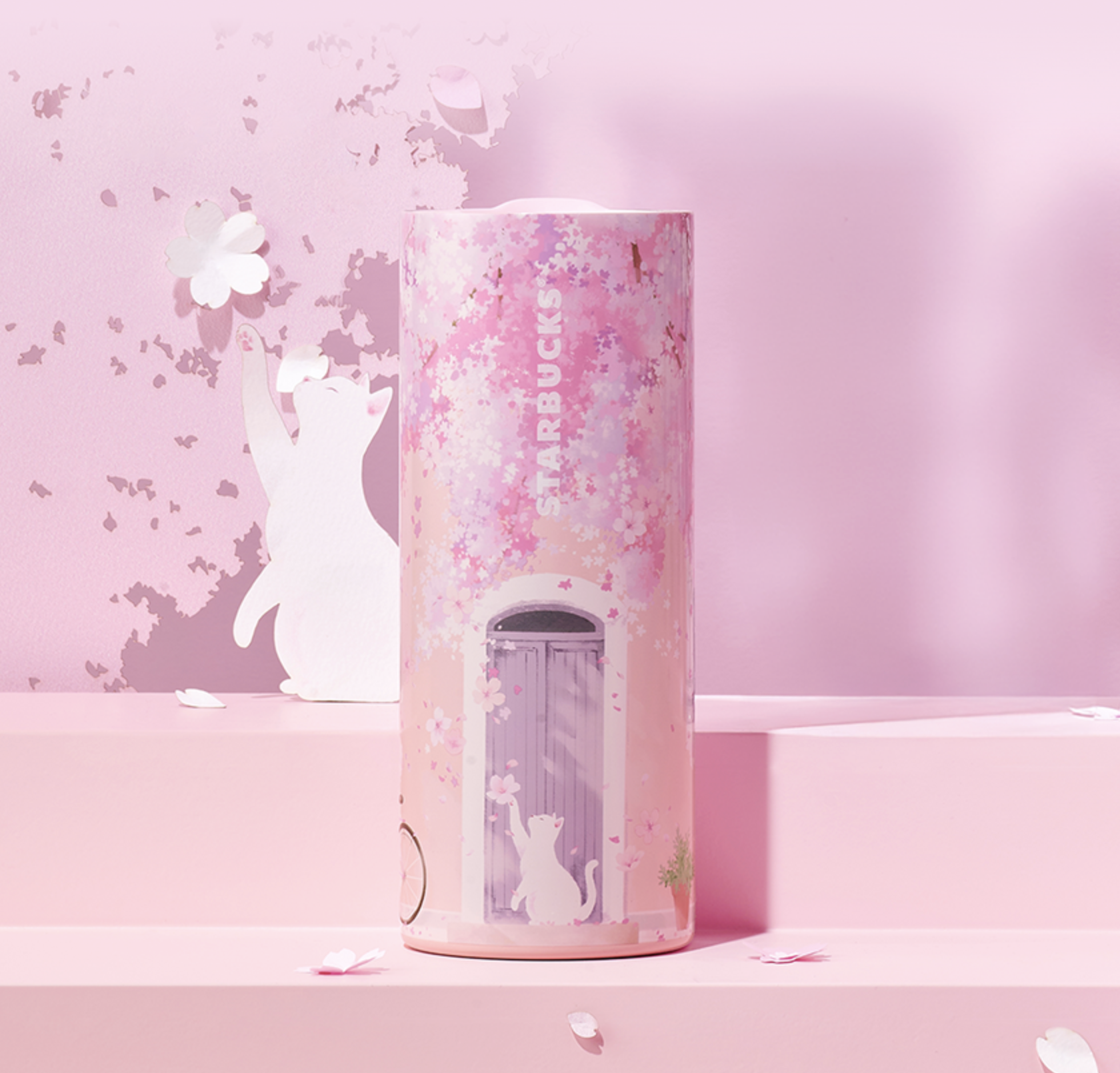 STARBUCKS SS Blooming Momo Leo 真空不鏽鋼隨行杯 — 473ml (16oz)