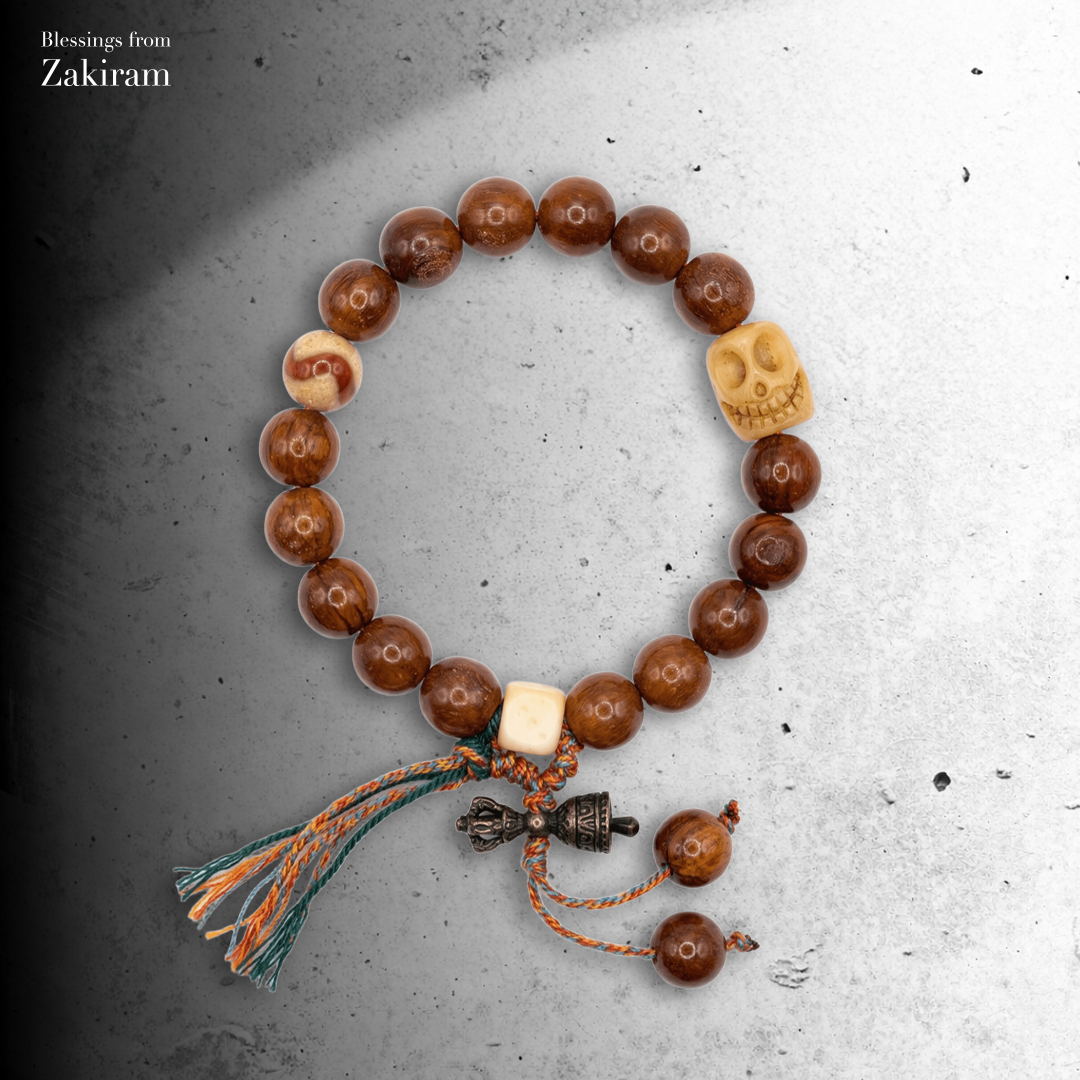 阿呆 虎牙天珠 金剛鈴 牛骨手串