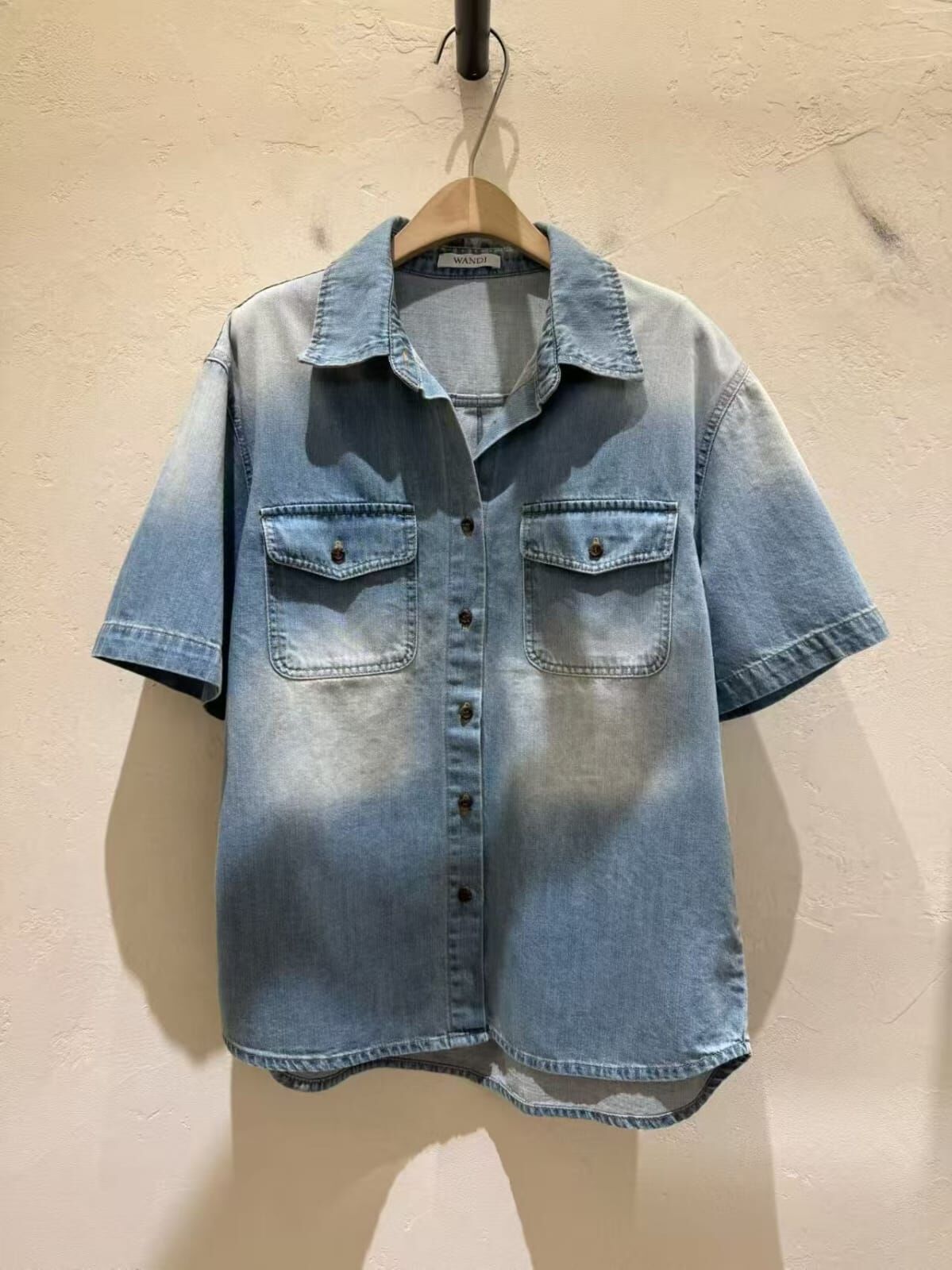 WJ6002 復古洗水牛仔襯衫