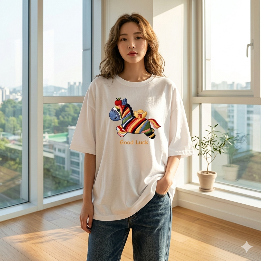 【ASister 小姊姊】AS2339#女裝｜純棉上衣☆*元寶小馬*中長版短袖T恤(10色 S-3XL)