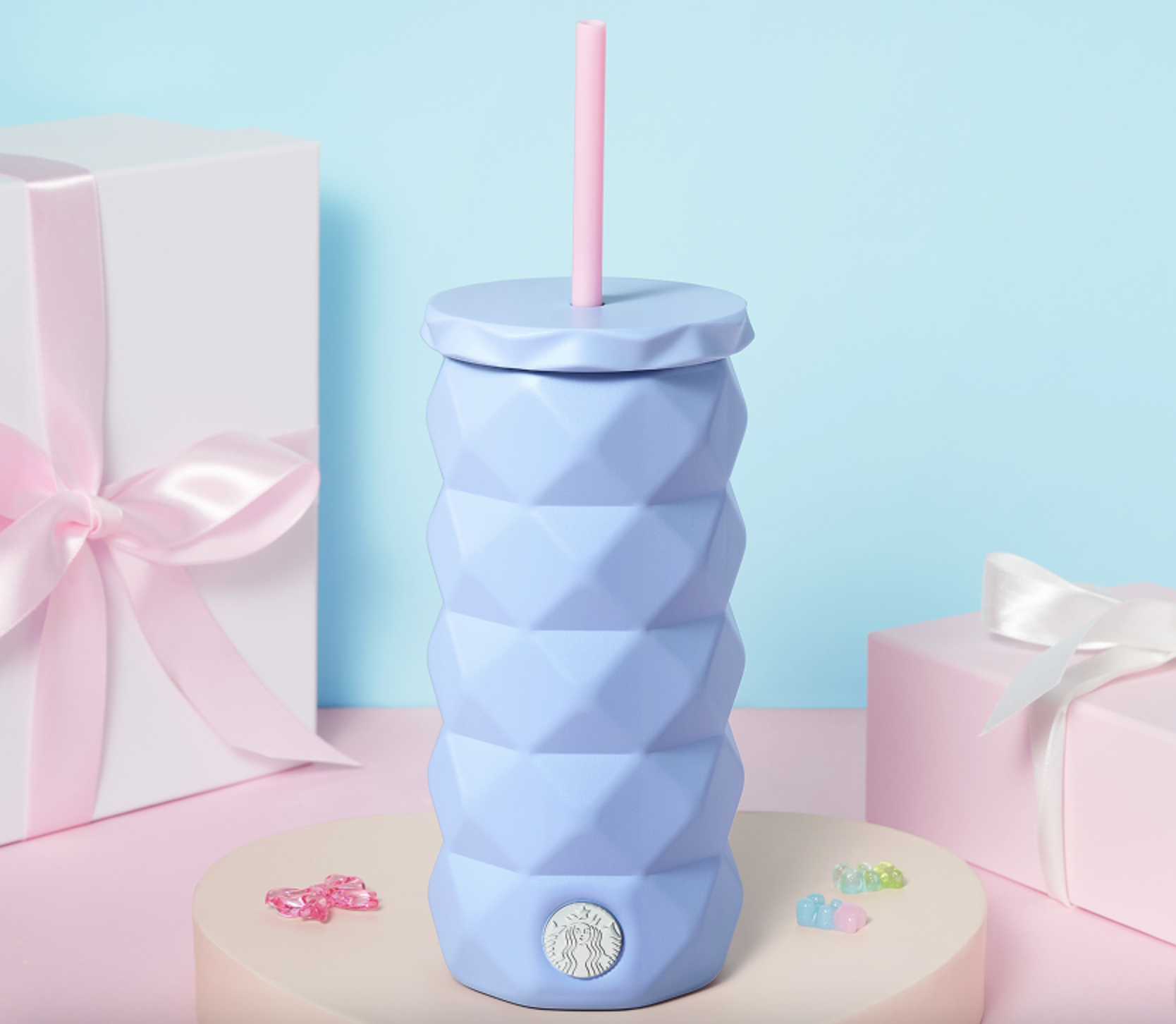 STARBUCKS SS Cotton Candy Nanas Blue 真空不鏽鋼隨行杯 — 444ml (15oz)