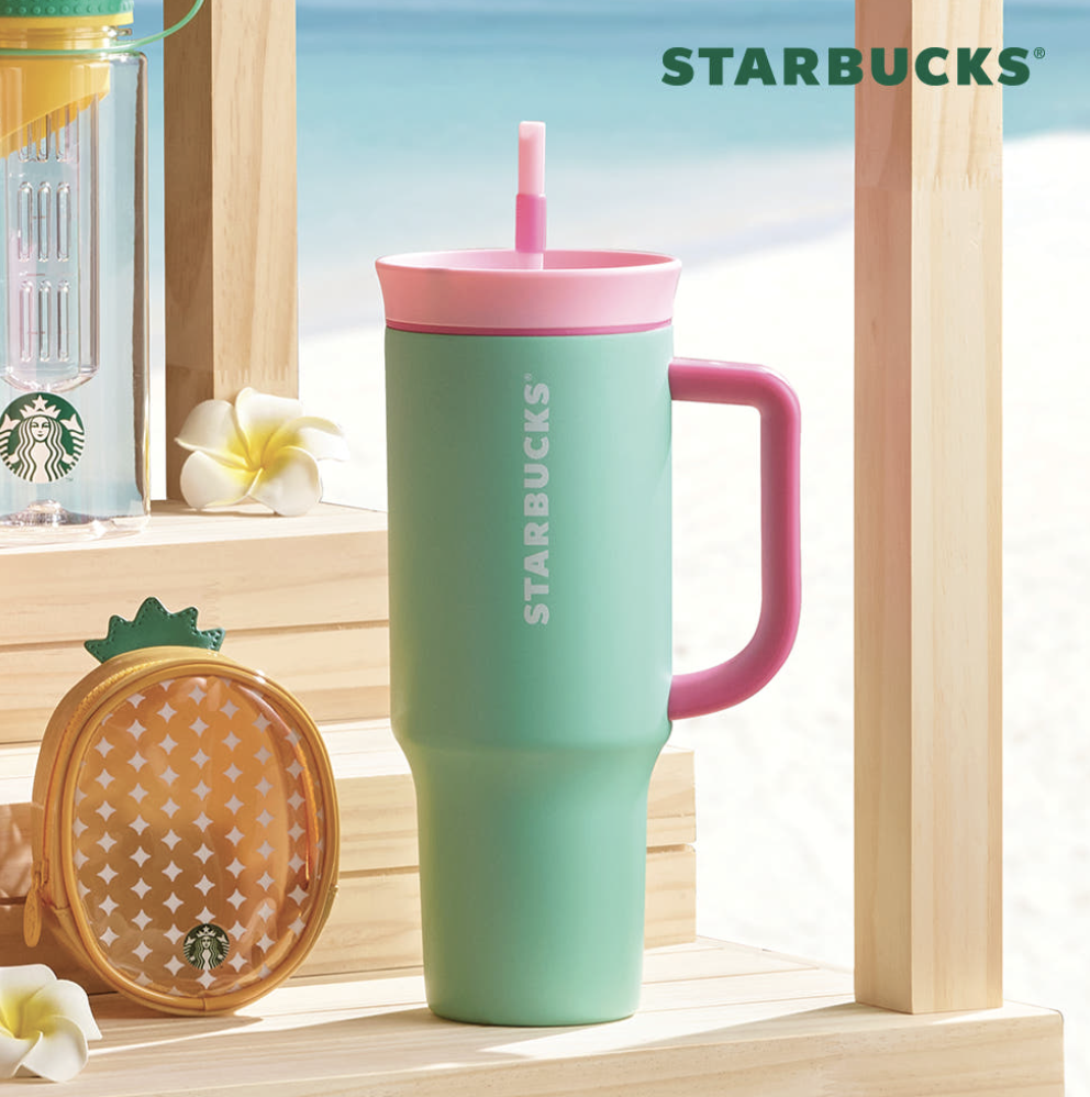 STARBUCKS x Owala SS Aloha 真空不鏽鋼冷飲吸管杯 — 1185ml (40oz)