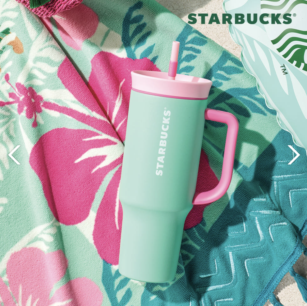 STARBUCKS x Owala SS Aloha 真空不鏽鋼冷飲吸管杯 — 1185ml (40oz)