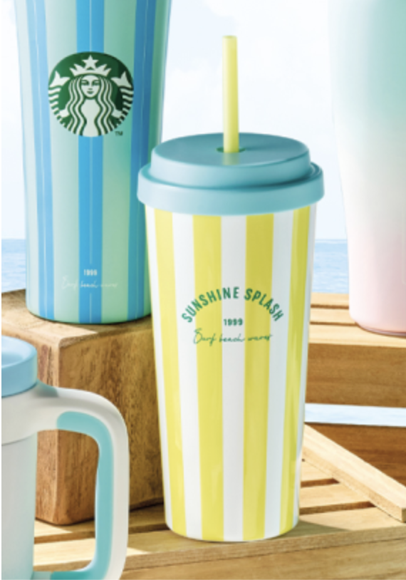 STARBUCKS SS Surf Beach Quinten 真空不鏽鋼冷飲吸管杯 — 591ml (20oz)