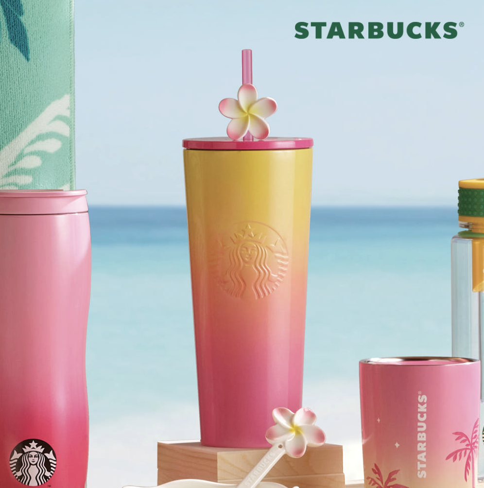 STARBUCKS SS Aloha CTG 真空不鏽鋼冷飲吸管杯 — 710ml (24oz)