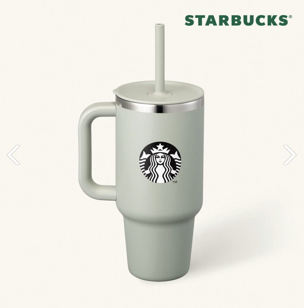 STARBUCKS x Hydro Flask SS Sage 真空不鏽鋼冷飲吸管杯 — 946ml (32oz)