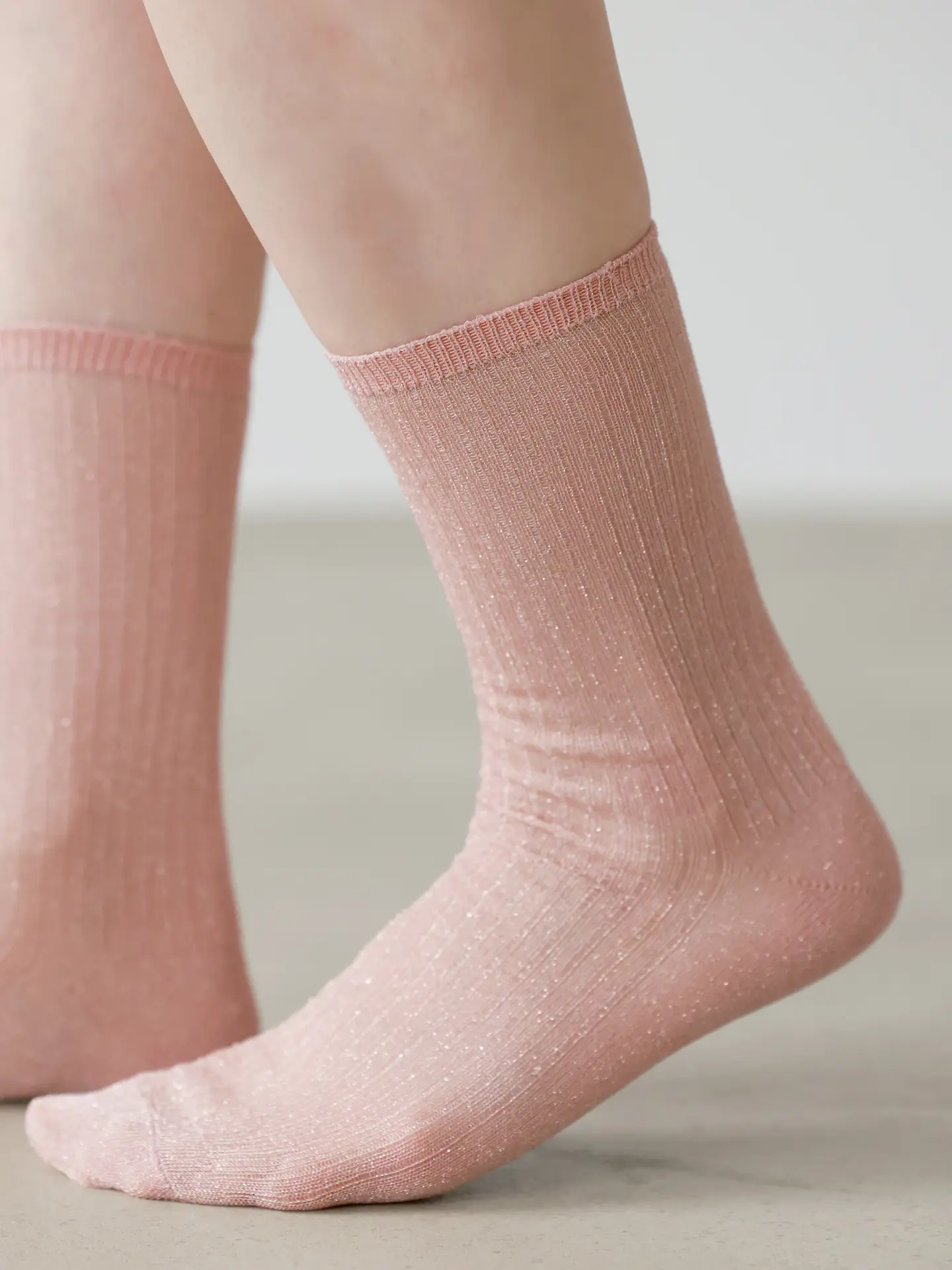 [連線優惠] 靴下屋 微透感亮絲羅紋襪