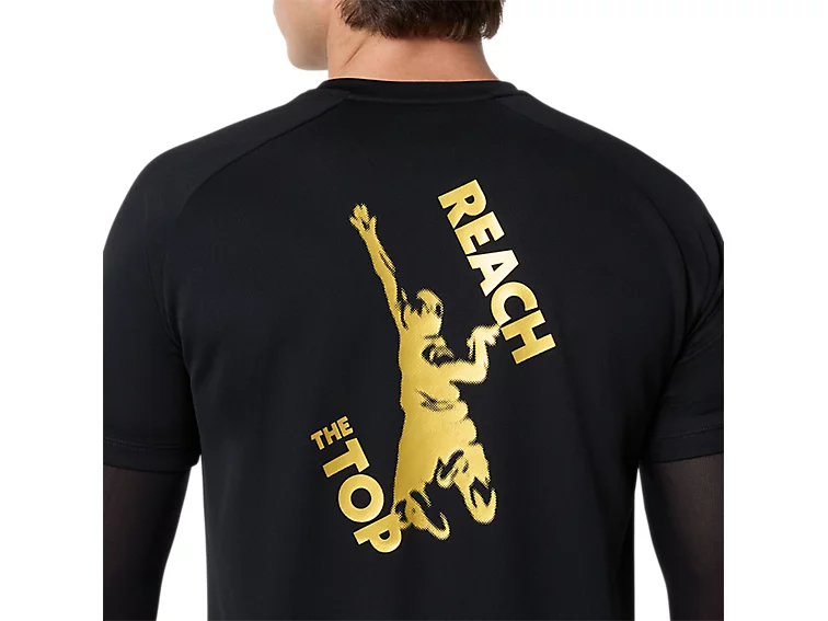 ASICS 中性排球衫 黑色/金色