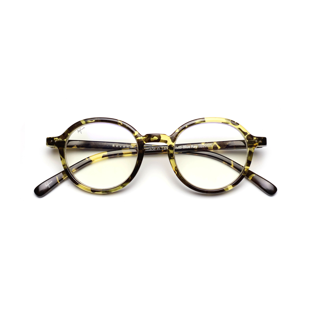 Round computer glasses 蔡司濾藍光眼鏡 - yellow-t