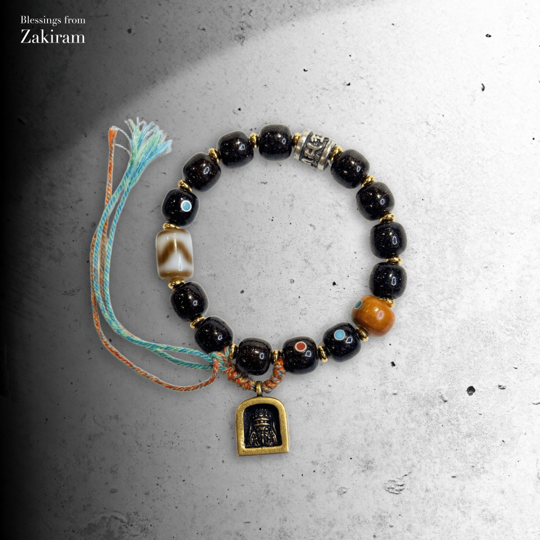 扎基拉姆嘎嗚 小葉紫檀 虎牙天珠 轉經輪 手串