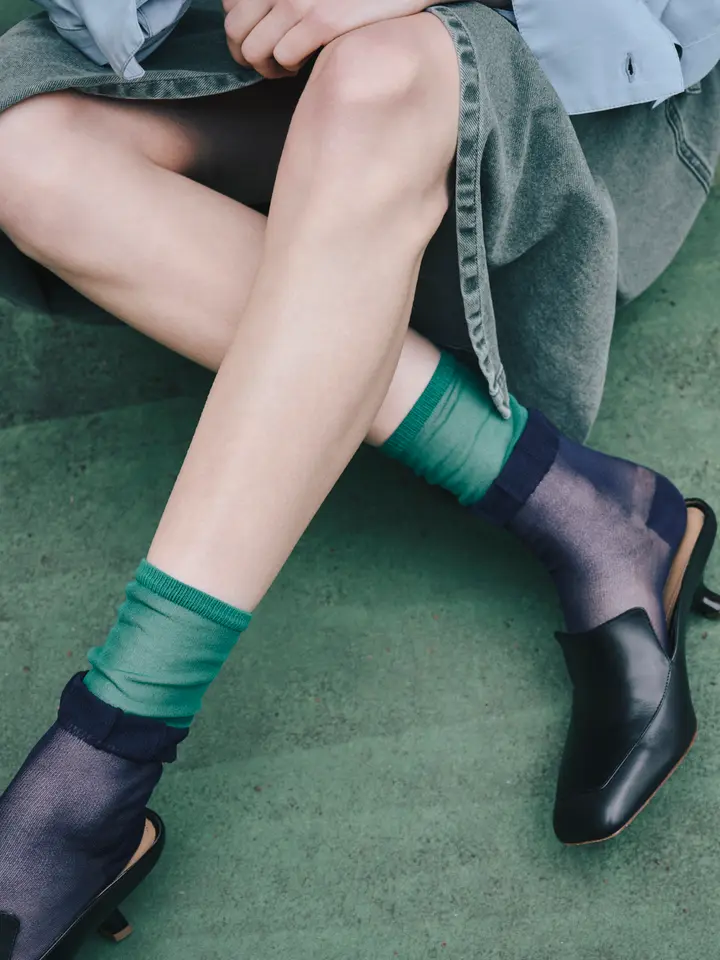 [連線優惠] 靴下屋 Tabio 透膚層次設計襪