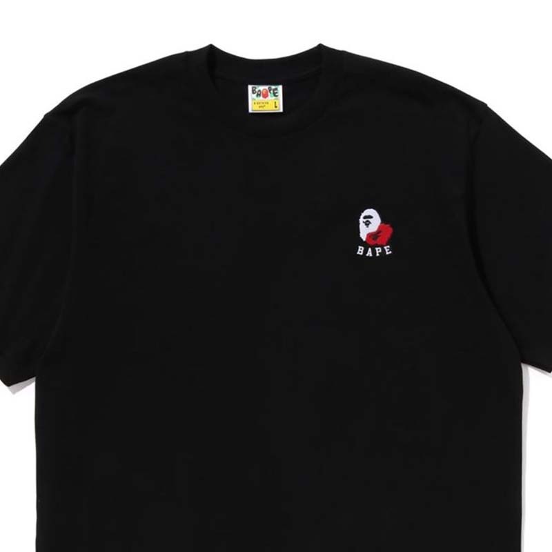 BAPE Ape Head 2 Point Tee 愛心小猿人頭 短袖 黑色 BAPE-610CM [台灣現貨]