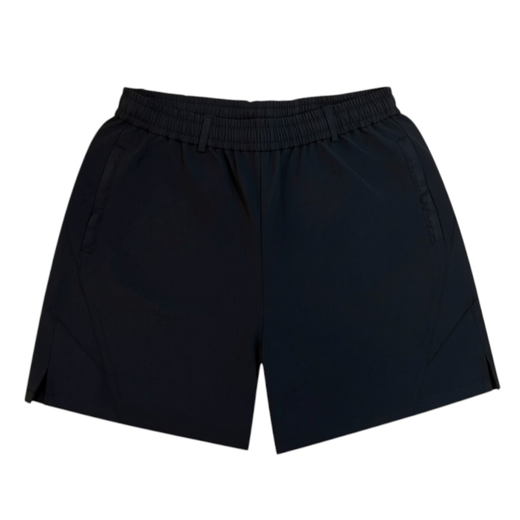 《S.V》涼感剪裁弧線膝上短褲