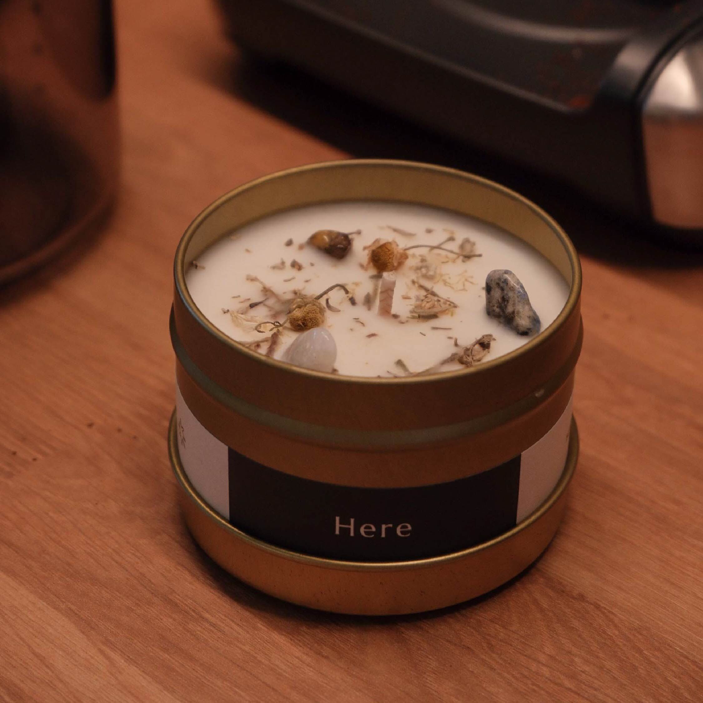 Here 草藥蠟燭-藍鼠尾草