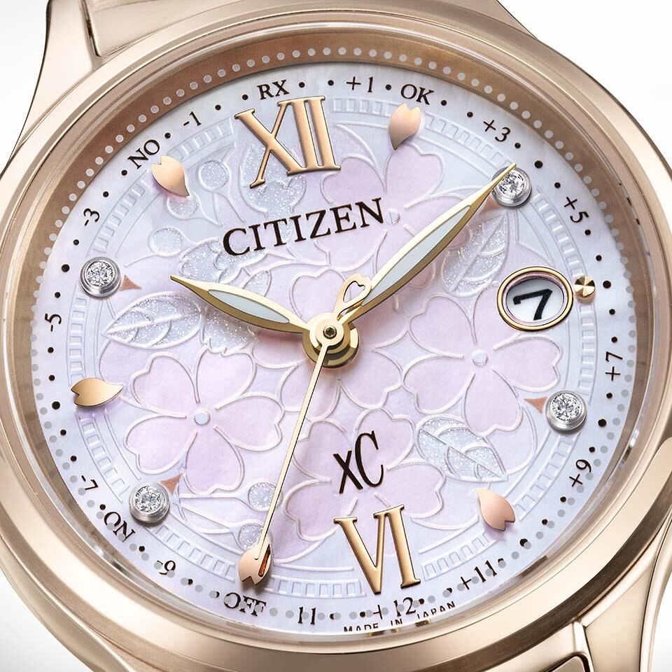 行貨 Citizen 星辰 Quartz xC Series 30th Anniversary Sakura Limited Edition Ladies' Watch ES9498-77N 限量版27mm 珍珠貝殼錶盤電波時計女士手錶