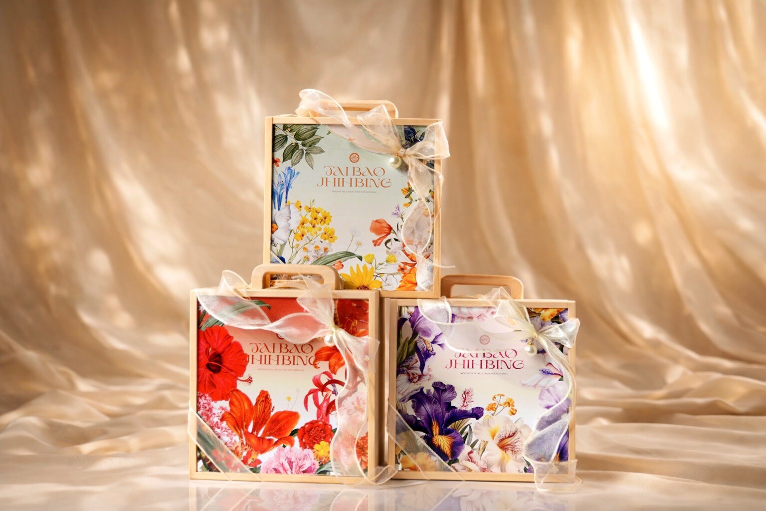 【太保制餅】 花囍之約木盒