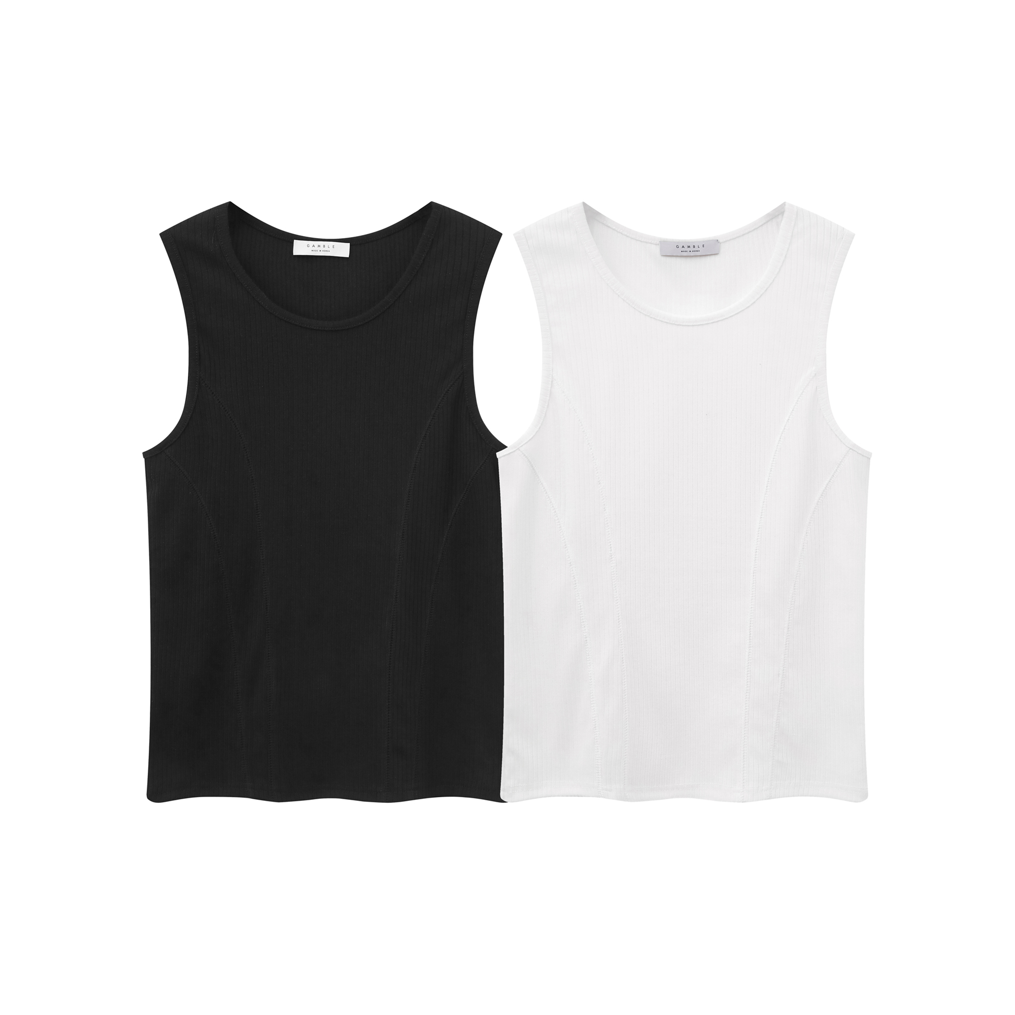 《K》螺紋側流線重磅背心