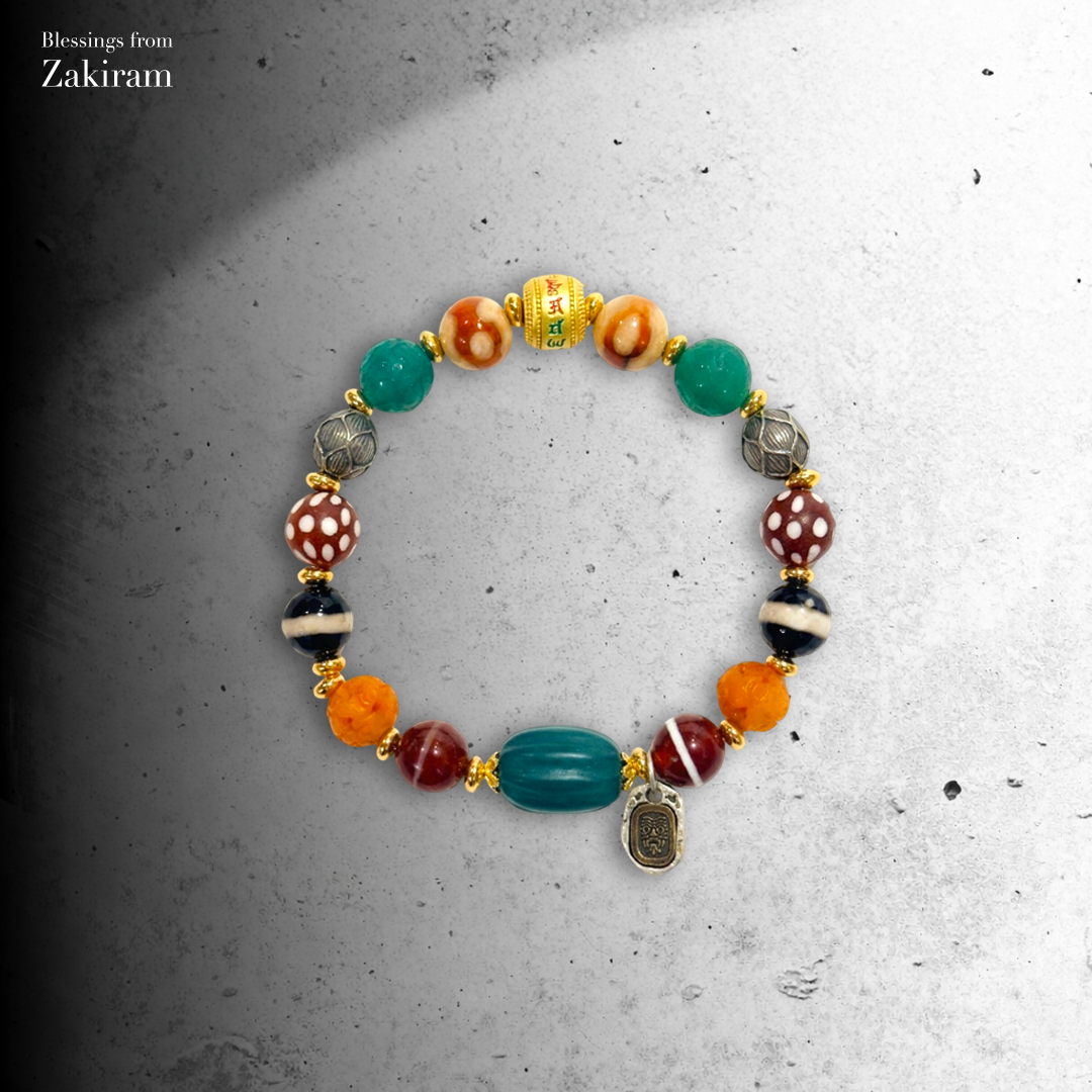 扎基拉姆 一線天珠 多寶手串