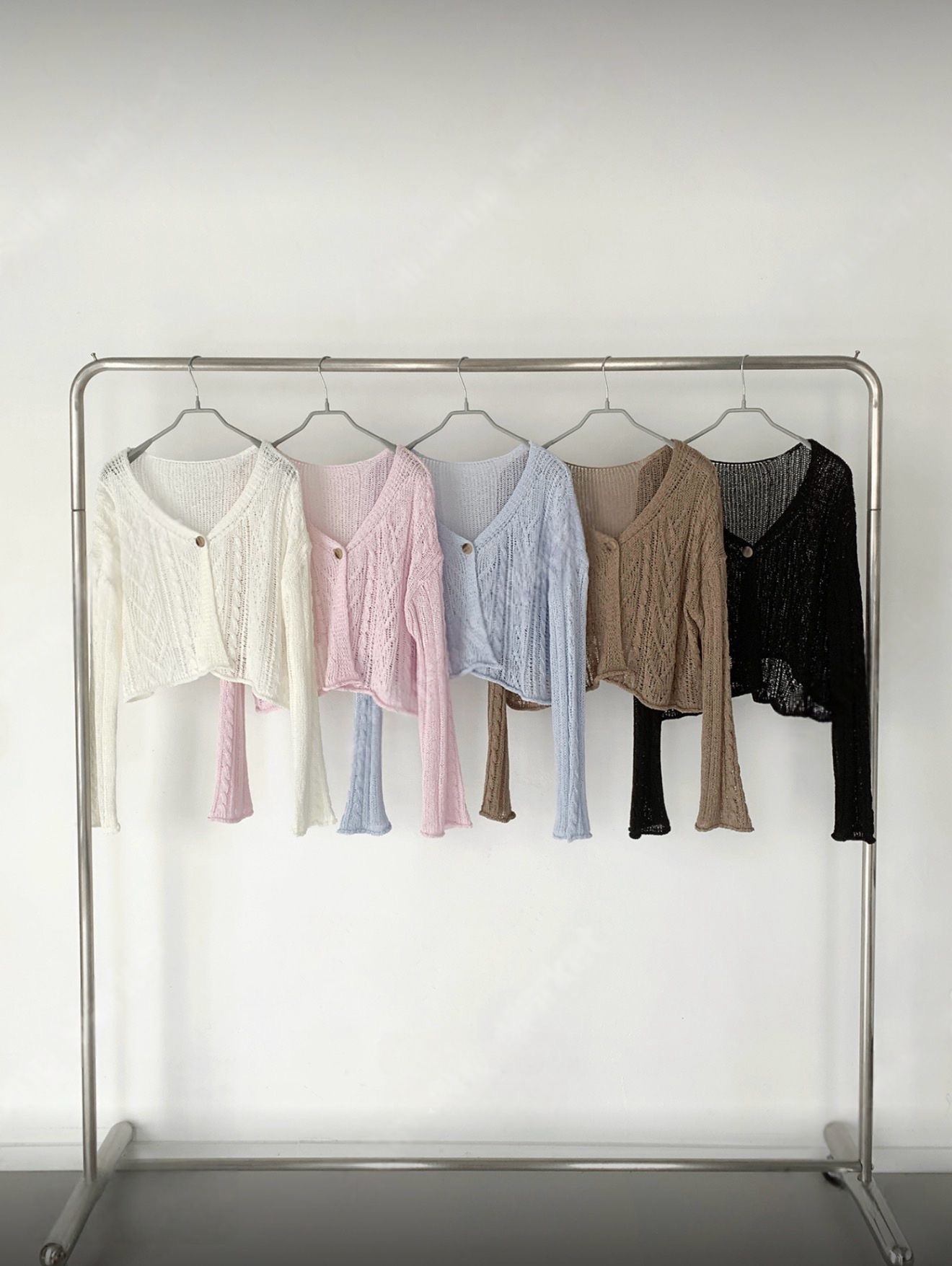 （3月韓國連線）K0462｜森系少女⋆˚✿˖° 五色入！寬鬆感單鈕麻花針織外套