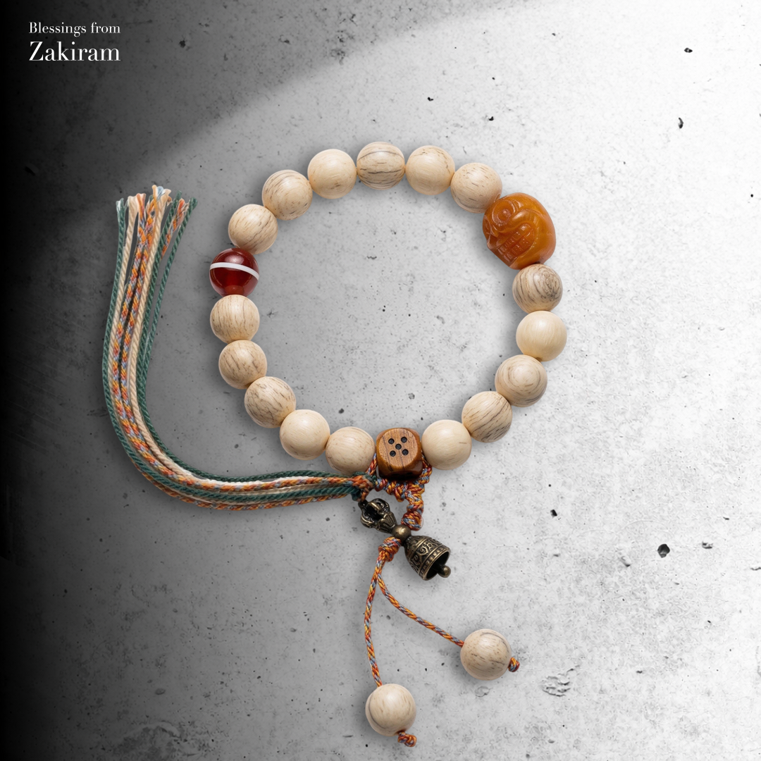 阿呆 一線天珠 菩提籽手串