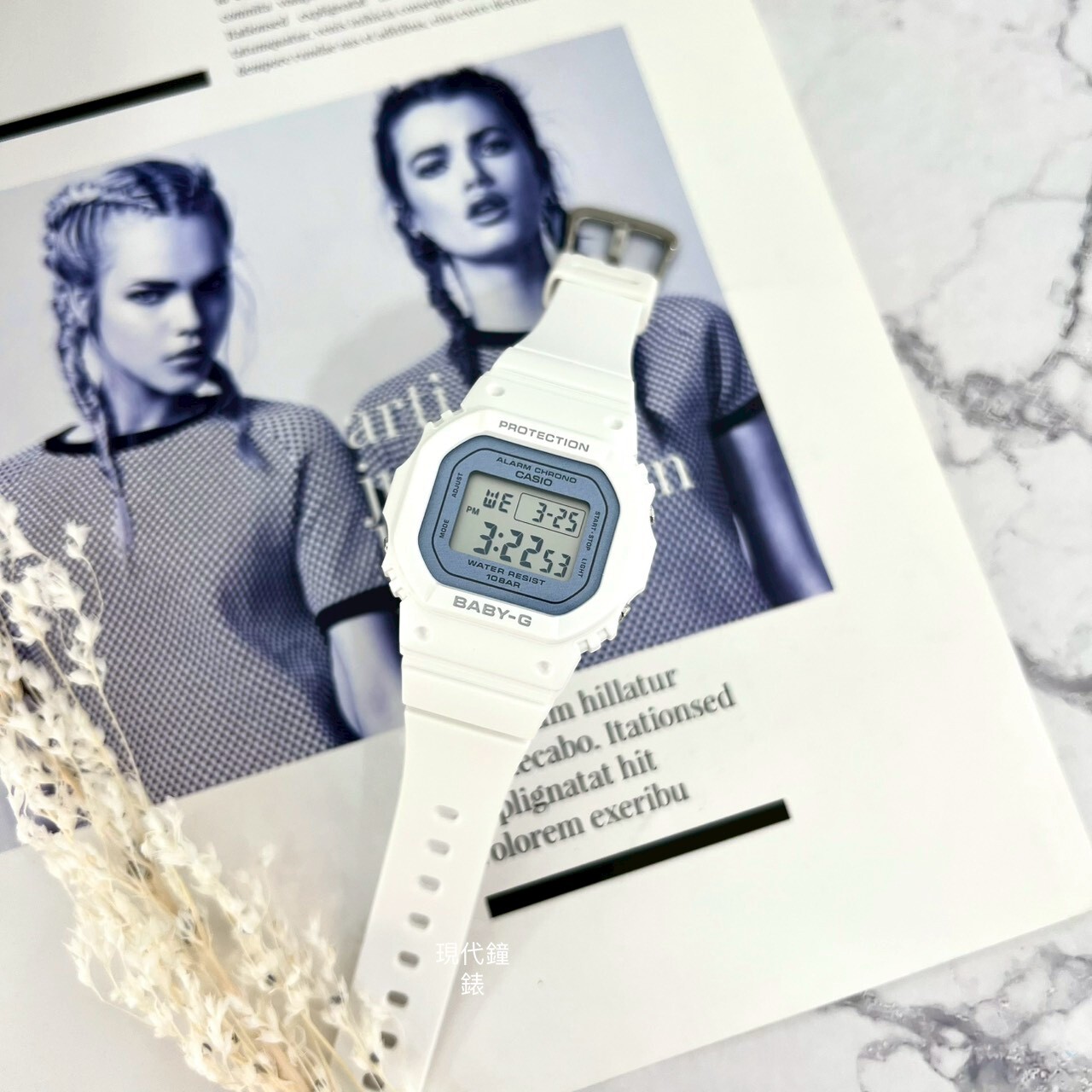 【Baby-G】565系列-清新經典方形電子錶BGD-565SC-2B 37.9mm 現代鐘錶