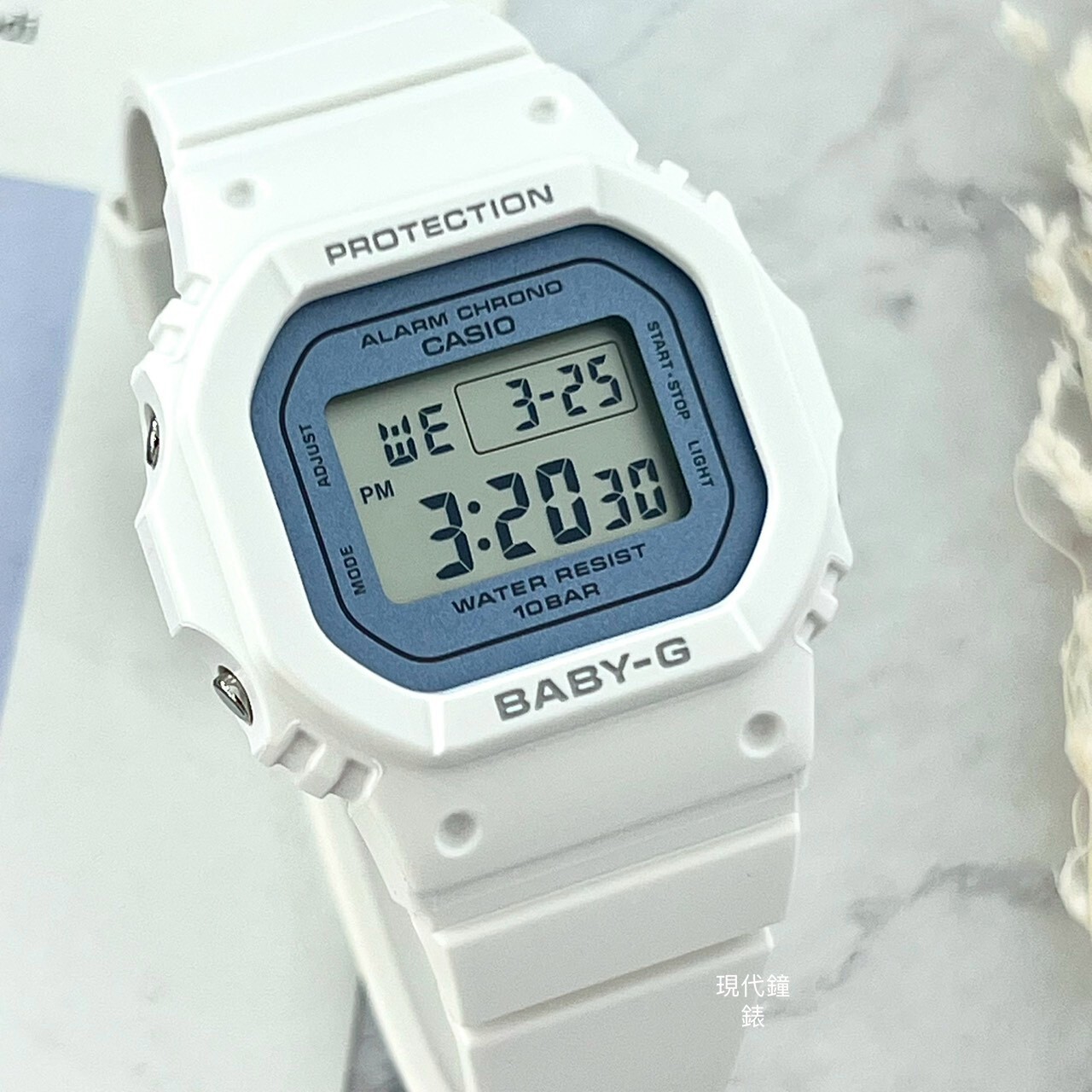 【Baby-G】565系列-清新經典方形電子錶BGD-565SC-2B 37.9mm 現代鐘錶