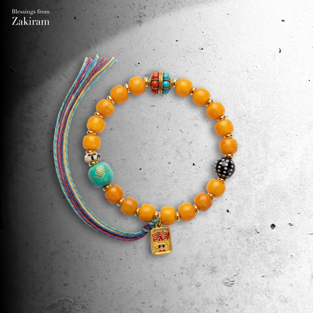 扎基拉姆 滿天星天珠 牛骨手串