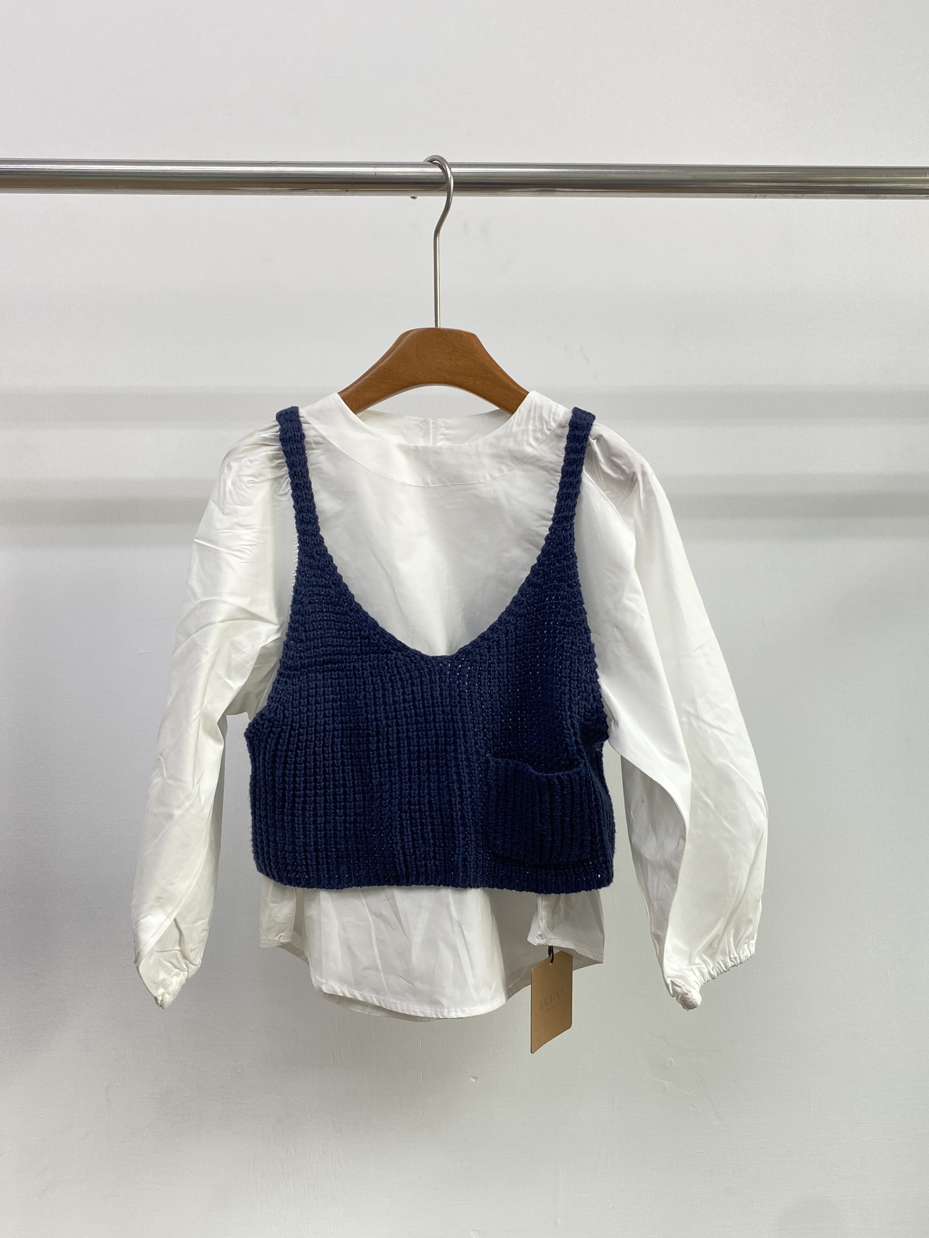 A04682針織背心兩件式套裝