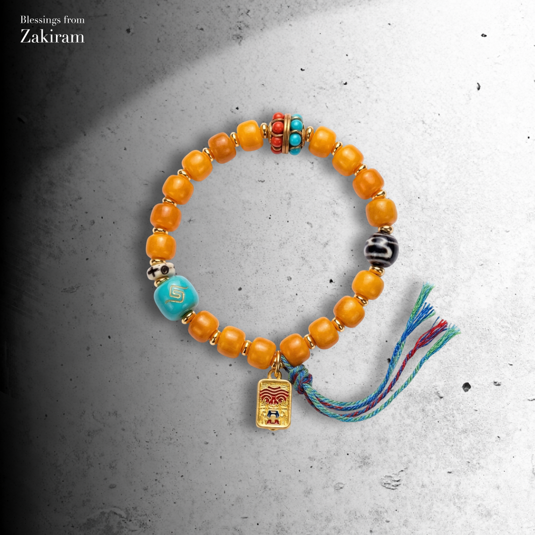 扎基拉姆 財神天珠 牛骨手串
