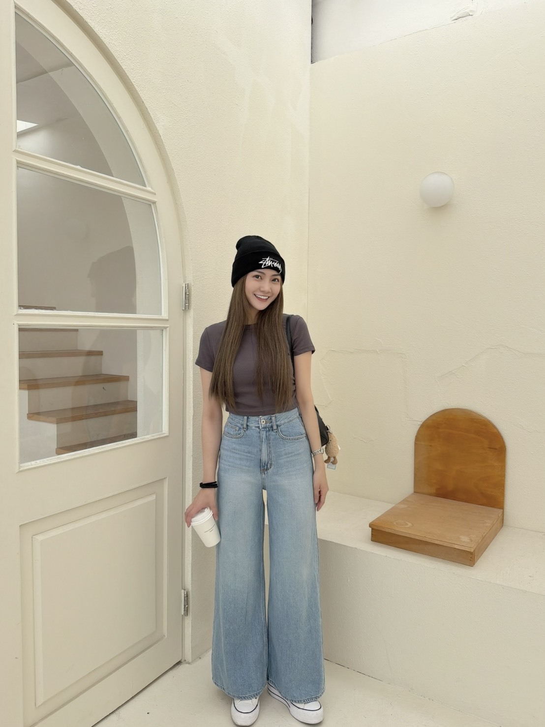 ［預購］🔥03.25春夏新品］💥史上最好穿最瘦寬褲］🇰🇷正韓高腰超軟超好穿牛仔寬褲（SML）